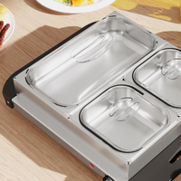 HOMCOM 6L Electric Food Warmer Buffet Server 70–95°C with Lids, Trays