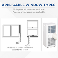 HOMCOM 9000BTU Portable Air Conditioner 4-in-1 Dehumidifier, Timer, Remote, R290