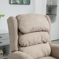 HOMCOM Power Lift Recliner Chair Elderly Remote Control Khaki 150° 135kg