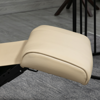 HOMCOM Ergonomic Recliner Office Chair PU Leather Lounger 145° Cream 120kg