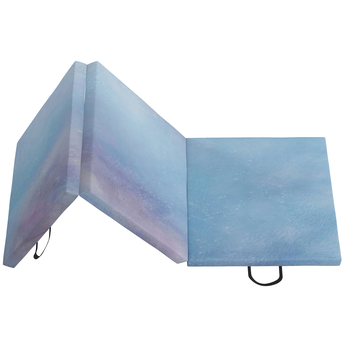 HOMCOM 6FT Foldable Gymnastics Mat, Tri-Fold 2" Thick Crash Mat, Blue