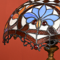 HOMCOM Stained Glass Table Lamp Antique Sunflower E27 Bulb Not Included 48cm