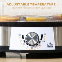 5 Tier Food Dehydrator 250W Stainless Steel Food Dryer 35–70°C Silver UK