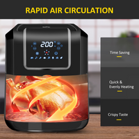 HOMCOM 1700W Air Fryer 6.5L Digital Timer LED Low Fat Rapid Air Fryer Oven
