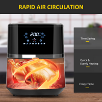 HOMCOM Air Fryer 4.5L 1500W Digital Touch, 8 Presets, Rapid Air, Timer