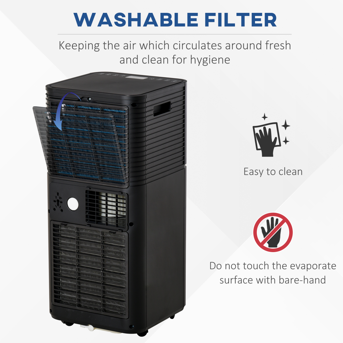 8000BTU Portable Air Conditioner 4-in-1 Dehumidify Ventilate Cool R290 Timer LED Remote