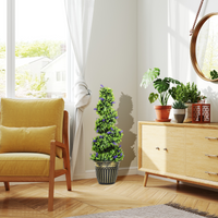 HOMCOM Set of 2 Decorative Artificial Plants with Lavender and Pot, 90cm
