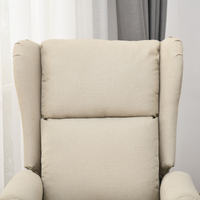 HOMCOM Power Lift Recliner Chair for Elderly, Fabric Armchair w/ Remote, Beige
