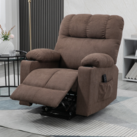 HOMCOM Heavy Duty Riser Recliner Lift Chair for Elderly, Remote, Brown 150kg