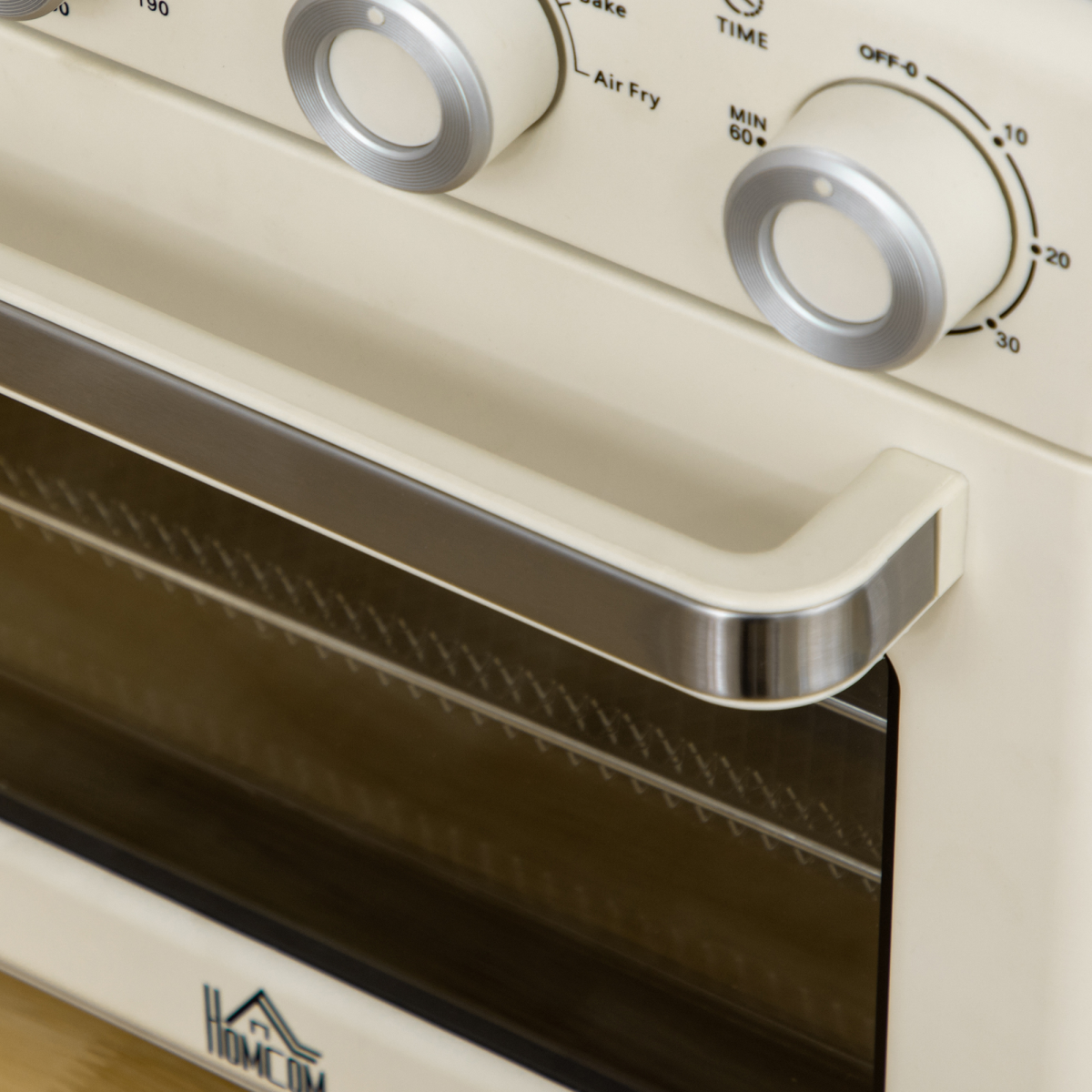 HOMCOM 7-in-1 20L Toaster Oven Air Fryer 4-Slice 1400W Timer 90-230℃ 360°