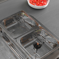 HOMCOM 4 Tray Electric Food Warmer Buffet Server Adjustable Temp 58-85°C 300W