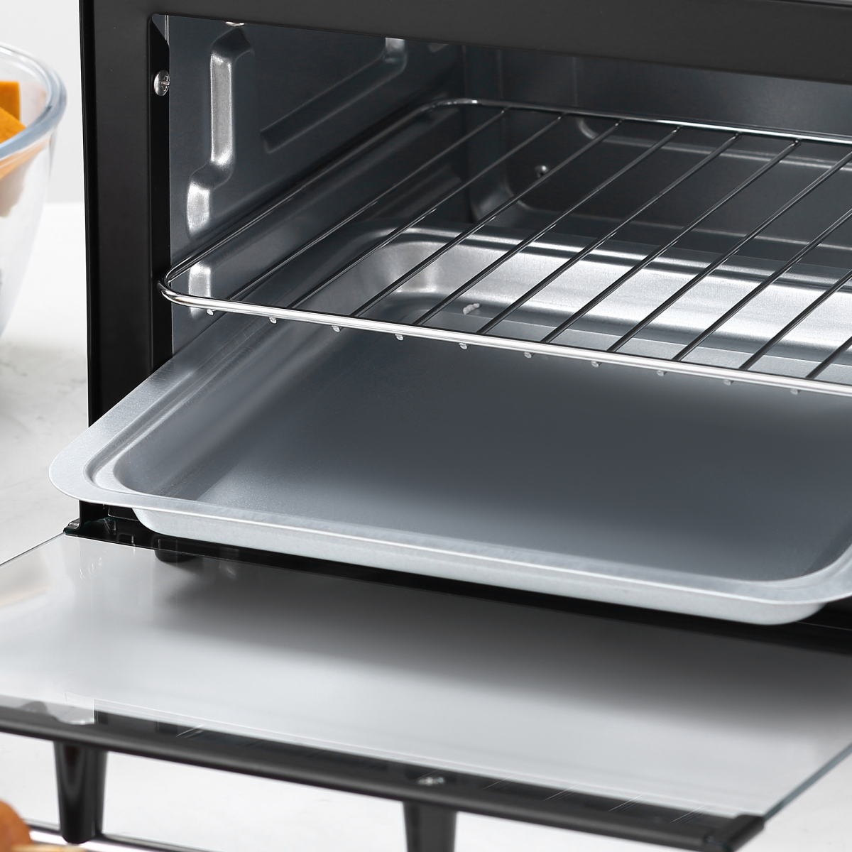 Mini Oven 9L Toaster Oven 750W Countertop Electric Grill 100-230°C Timer