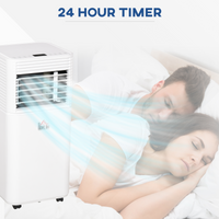HOMCOM 9000BTU Portable Air Conditioner 4-in-1 Dehumidify Cooling LED Timer Remote