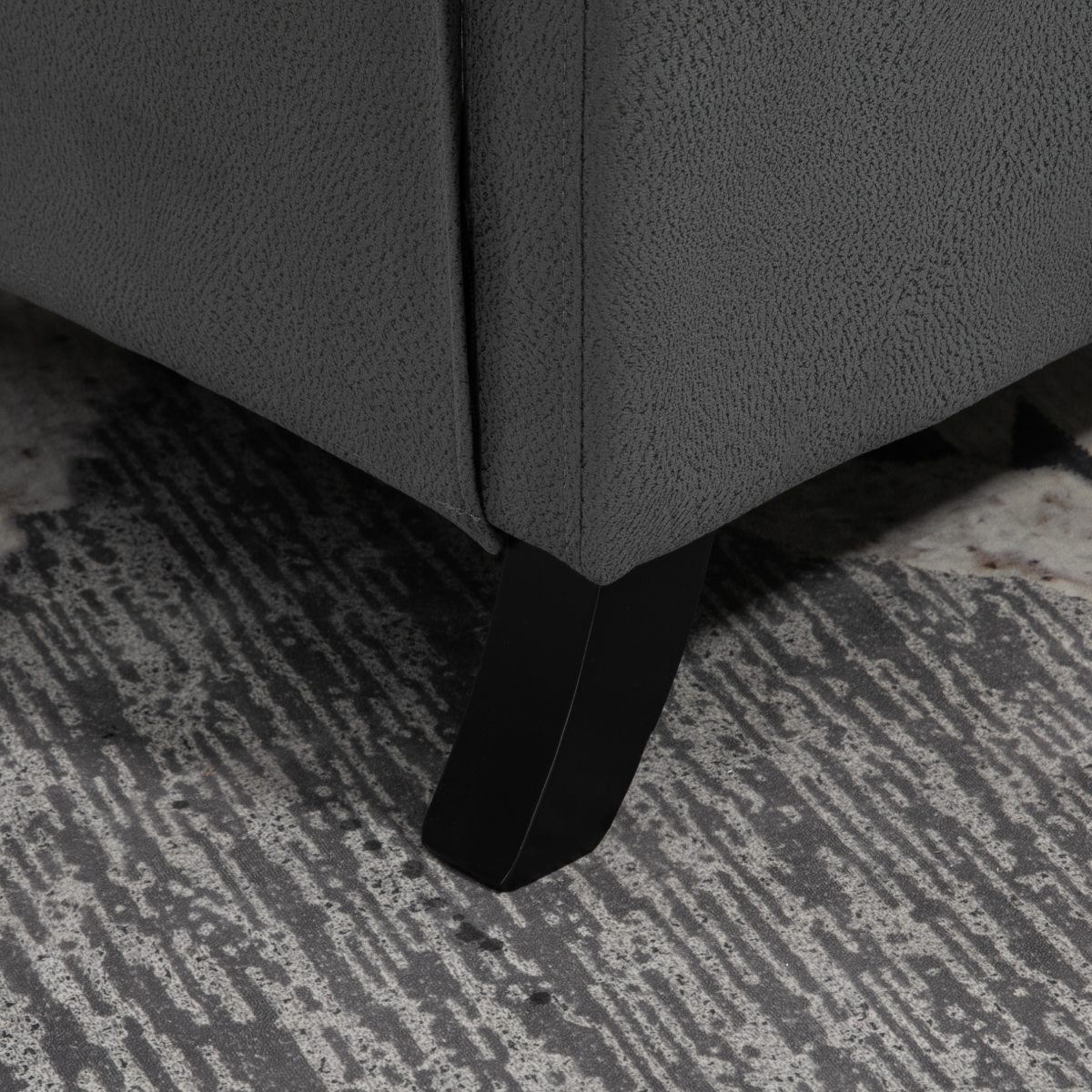 HOMCOM Button Tufted Microfibre Recliner Armchair with Push Back 135° Grey