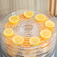 5 Tier Food Dehydrator 245W Stainless Steel Dryer Timer LCD 35-70°C White