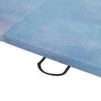 HOMCOM 6FT Foldable Gymnastics Mat, Tri-Fold 2" Thick Crash Mat, Blue