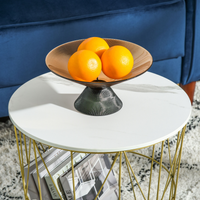 HOMCOM Set of 2 Nesting End Tables Side Tables with Basket Removable Top White