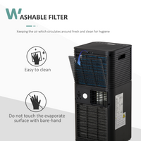 5000 BTU Portable Air Conditioner 4-in-1 4 Modes LED Timer Remote R290 HOMCOM