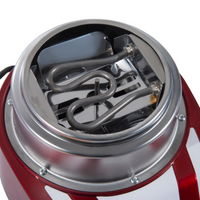 Candy Floss Machine 450W Stainless Steel Red/White 10 Bamboo Sticks UK Plug