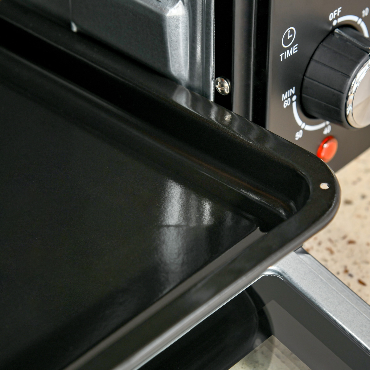 Mini Oven 21L 1400W, Grill Toaster Timer, 0-60min, Tray & Wire Rack