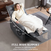 HOMCOM Electric Recliner Chair with Phone Holder, USB Charge Port, Grey