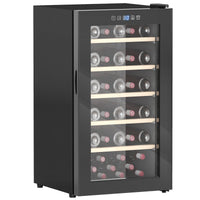 HOMCOM 41-Bottle Freestanding Wine Cooler Fridge with UV-Glass Door, Black