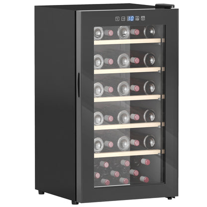 HOMCOM 41-Bottle Freestanding Wine Cooler Fridge with UV-Glass Door, Black