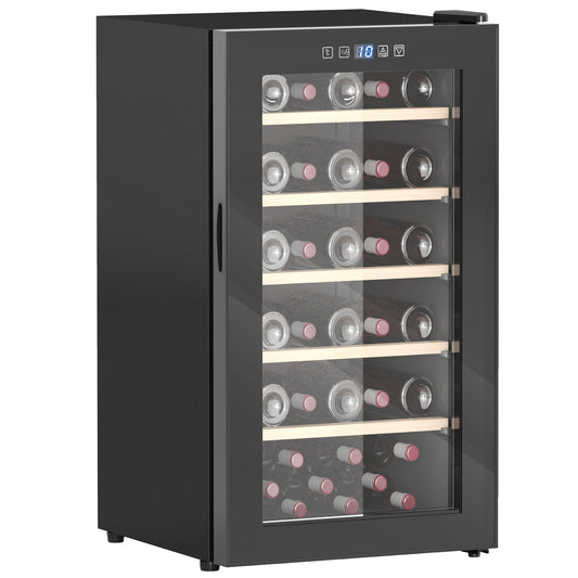 HOMCOM 41-Bottle Freestanding Wine Cooler Fridge with UV-Glass Door, Black