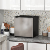 HOMCOM 35L Tabletop Freezer, Adjustable -24 to -14°C, Reversible Door, Silver