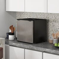 HOMCOM 35L Tabletop Freezer, Adjustable -24 to -14°C, Reversible Door, Silver