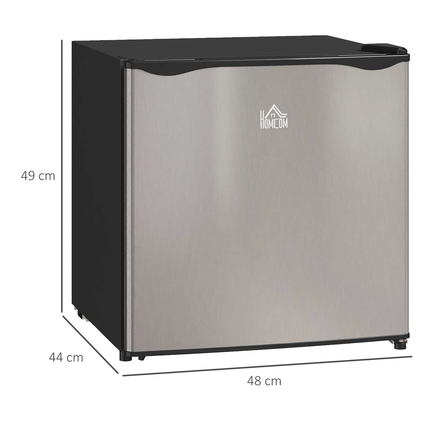 HOMCOM 46L Mini Fridge Countertop Chiller Box 0-8℃ Adjustable Temp Silver