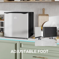 HOMCOM 46L Mini Fridge Countertop Chiller Box 0-8℃ Adjustable Temp Silver