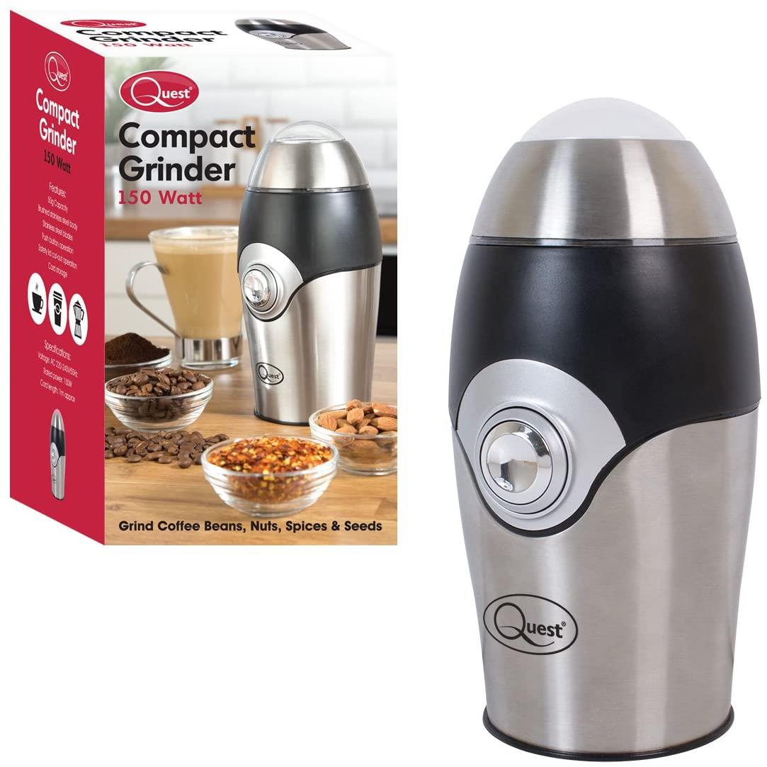 Quest Compact Coffee Grinder for Kitchen, Fast Grind, Reliable UK Home Use