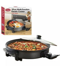 Quest 30cm Multi-Function Electric Cooker Pan with Lid 1500W (35410)