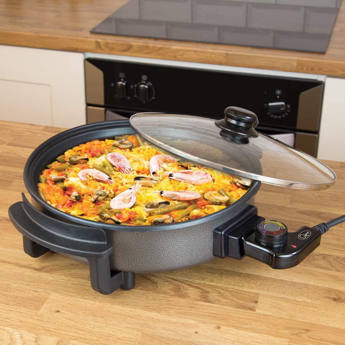 Quest 30cm Multi-Function Electric Cooker Pan with Lid 1500W (35410)
