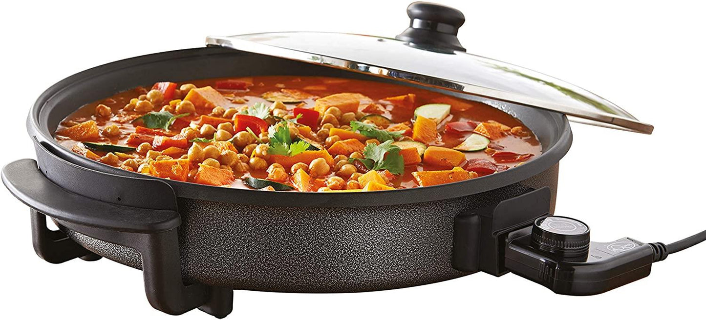 Quest 30cm Multi-Function Electric Cooker Pan with Lid 1500W (35410)