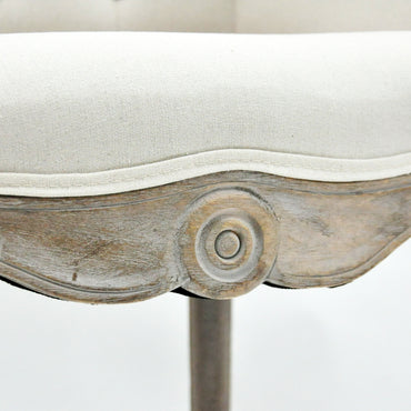 Palm Leaf or Cream Linen Tub Chair – Modern Accent Armchair with Beech Wood Frame, Mid-Century Barrel Design, Comfortable & Stylish Seating for Living Room, Office, or Hallway Décor (Cream)