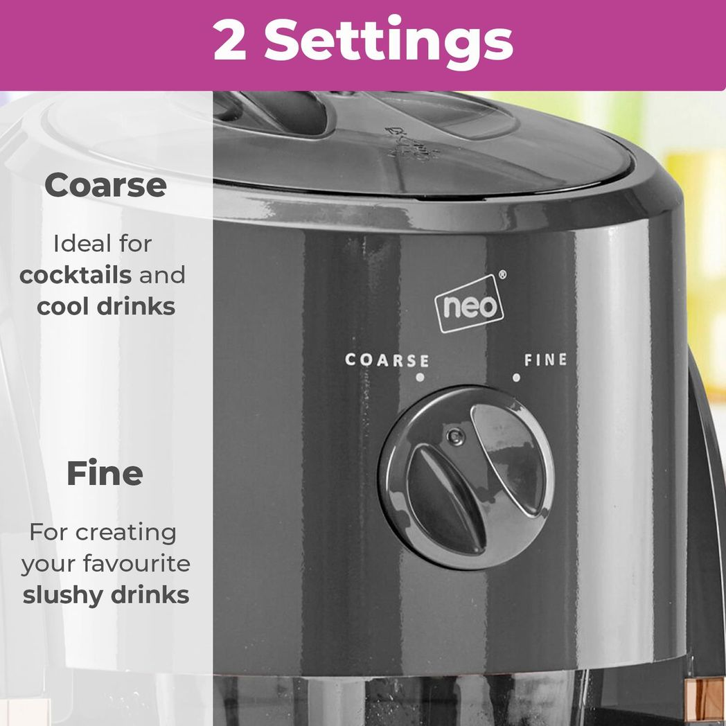 Neo Grey & Copper Ice Crusher Slush Machine with Slush Cup UK Home Bar
