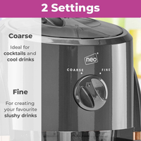 Neo Grey & Copper Ice Crusher Slush Machine with Slush Cup UK Home Bar