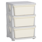 HOMCOM Kids Storage Unit w/ Three Drawers Three-Tier Chest Vertical Dresser