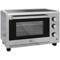 HOMCOM 30L Mini Oven 1600W Silver Adjustable Thermostat Timer 60 Min 3 Heat