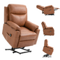 HOMCOM Electric Power Lift Chair Riser Recliner w/ Remote Control Brown 120kg