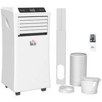 HOMCOM 1080W Portable Mobile Air Conditioner Dehumidifier Fan w RC 24hr Timer