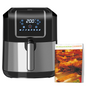 HOMCOM 1700W Air Fryer 6.5L Digital Timer LED Low Fat Rapid Air Fryer Oven