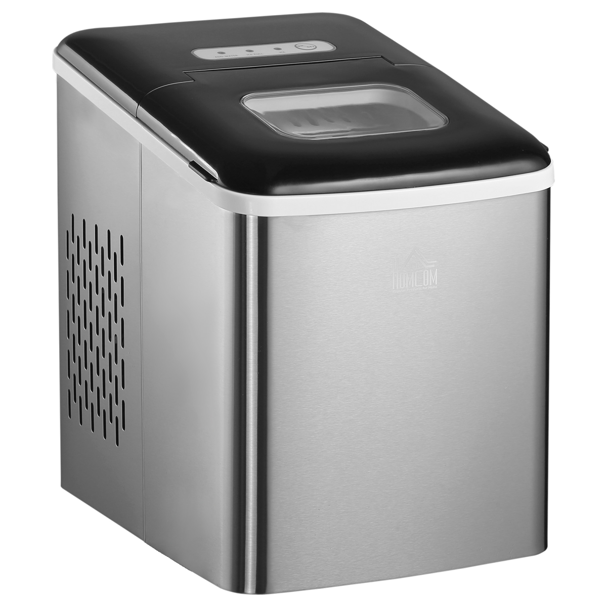 HOMCOM Portable Countertop Ice Maker Machine, Black, 9 Bullet Ice in 8 Min