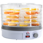 5 Tier Food Dehydrator 245W Stainless Steel Dryer Timer LCD 35-70°C White