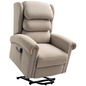 HOMCOM Power Lift Recliner Chair Elderly Remote Control Khaki 150° 135kg