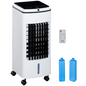 HOMCOM 3-in-1 Portable Air Cooler 4L Tank 7.5H Timer Remote White 25㎡