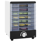 HOMCOM Food Dehydrator 7 Tray Stainless Steel Hot Air Dryer 40-70°C Fruit Meat White