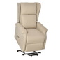 HOMCOM Power Lift Recliner Chair for Elderly, Fabric Armchair w/ Remote, Beige